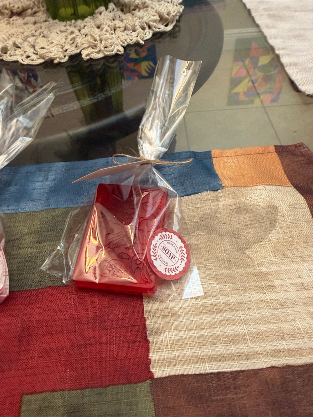 New soap watermelon vanilla sunset red dired flower made with GLYCERIN BASE NWT - Picture 5 of 17